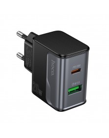Сетевое Зарядное Устройство 220V- 1*Type-C выход + 1*USB  Hoco CS71A  3.0A ..
