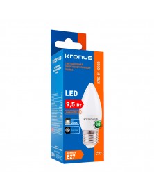 Лампа светодиодная KRONUS (LED) C37- 9,5W-4000K E27 Белый свет Свеча (KRS-0..