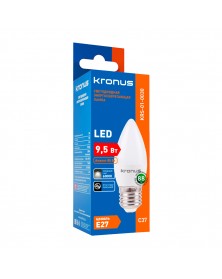 Лампа светодиодная KRONUS (LED) C37- 9,5W-6000K E27 Холодный Дневной свет (..