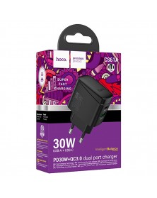 Сетевое Зарядное Устройство 220V- 1*Type-C выход + 1*USB  Hoco CS61A  3.0A ..