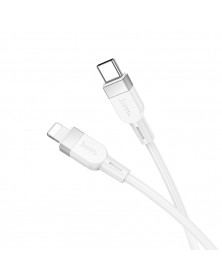 Кабель  Type C - 8-pin Hoco X109 1.0 m,3.0A, White, коробочка Силикон PD 27..
