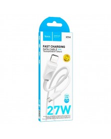Кабель  Type C - 8-pin Hoco X114 1.0 m,3.0A, White, коробочка Пластик PD 27..