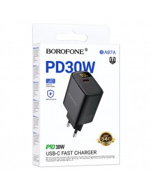 Сетевое Зарядное Устройство 220V- 1*Type-C выход   Borofone BA  97A  3.0A B..