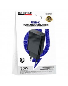 Сетевое Зарядное Устройство 220V- 1*Type-C выход   Borofone BAS75A  3.0A Bl..