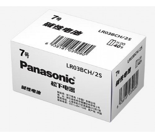 Батарейка PANASONIC    LR03 AAA BOX40 Shrink  Alkaline  (  40)(400) CN Китай