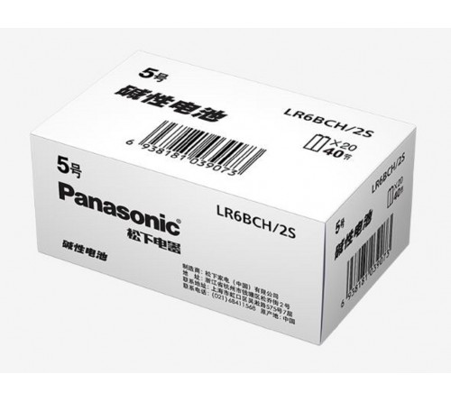 Батарейка PANASONIC     LR6 BOX 40 Shrink Alkaline  (  40BL)(40)(400)  CN Китай