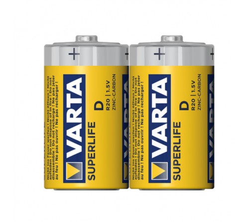 Батарейка VARTA            R20  б/бл  (24)(120)  2020  SUPER LIFE