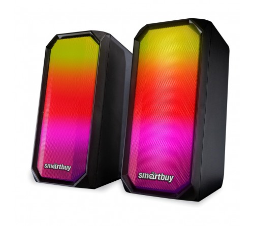 Колонки Smart Buy (SBA 4300)                2.0 (2*   3W)  Rapture/Восторг,Black Bluetooth, питание 5V или от USB RGB-Подсветка