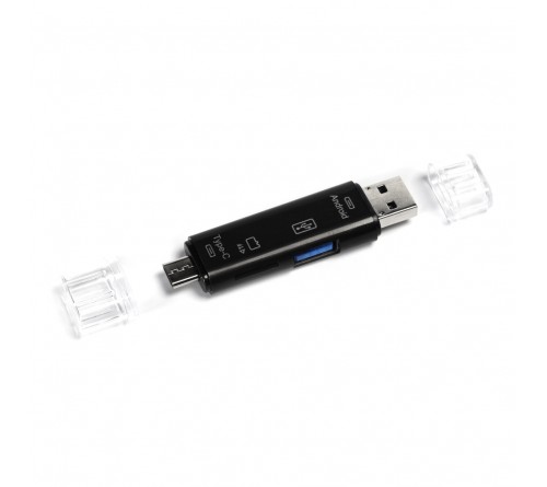 USB-конвертер SmartBuy (SBR-801-S)  USB, MicroUSB в USB, Type-C, OTG White