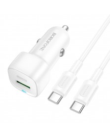 Набор Автомобильное Зарядное Устройство 1*Type-C выход + 1 USB выход Borofo.. Набор Автомобильное Зарядное Устройство 1*Type-C выход + 1 USB выход Borofo..