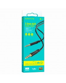 Кабель  AUX 3.5 Jack вилка - 3.5 Jack вилка   1,0 м, Borofone BL19 Black, к..