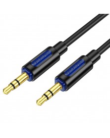 Кабель  AUX 3.5 Jack вилка - 3.5 Jack вилка   1,0 м, Borofone BL20 Black, к..