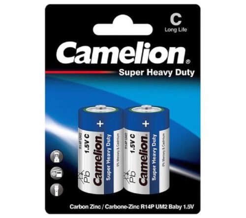 Батарейка CAMELION          R14 C (2BL) BLUE Super Heavy Duty 1.5V (12/120)