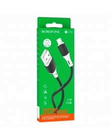 Кабель  USB - 8-pin Borofone BX 79 1.0 m,2.4A Black, коробочка Силикон..