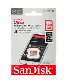 Карта памяти  MicroSDXC   128Gb (Class  10)  Sandisk  без Адаптера Ultra 14..