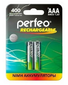 Аккумулятор PERFEO      R03 AAA BL2 NI-MH 400mAh  1.2v (2/20)