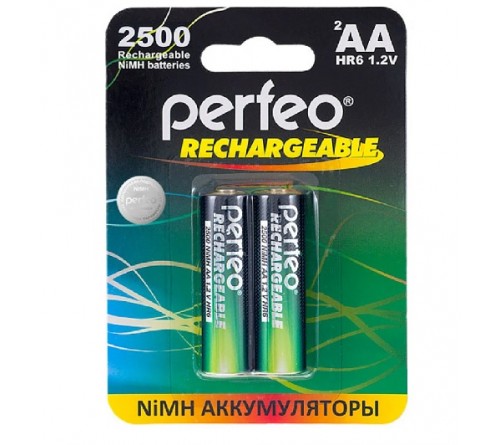 Аккумулятор PERFEO      R6 AA BL2 NI-MH 2500mAh  1.2v (2/20)