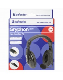 Гарнитура Defender HN-750U              (Полноразмерная)  (28) Стерео USB-в..