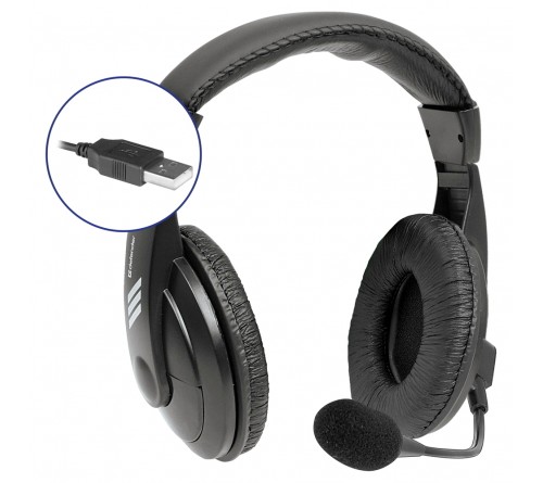 Гарнитура Defender HN-750U              (Полноразмерная)  (28) Стерео USB-выход