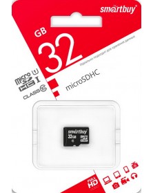 Карта памяти  MicroSDHC     32Gb (Class  10)  SmartBuy  без Адаптера..