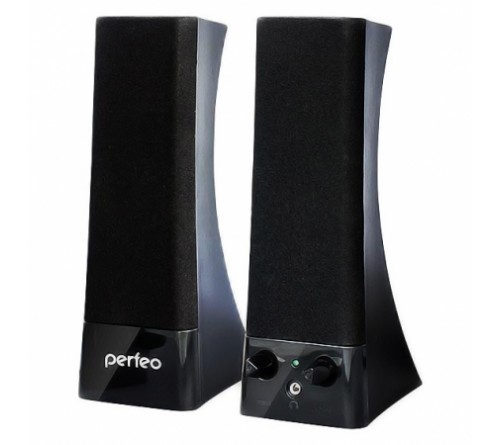 Колонки Perfeo PF-  532 Tower                2.0 (2*   3W)  Black Пластик, питание 5V или от USB (PF_A4325)